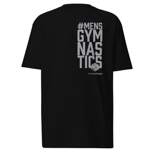 Adult #MENSGYMNASTICS premium heavyweight tee - Image 2