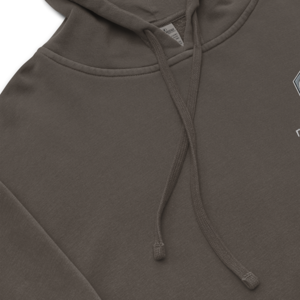 Unisex embroidered logo pigment-dyed hoodie - Image 2