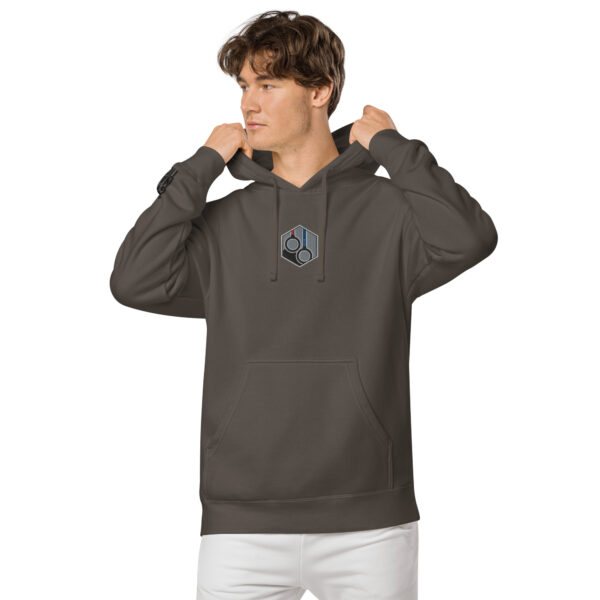 Unisex embroidered logo pigment-dyed hoodie - Image 11