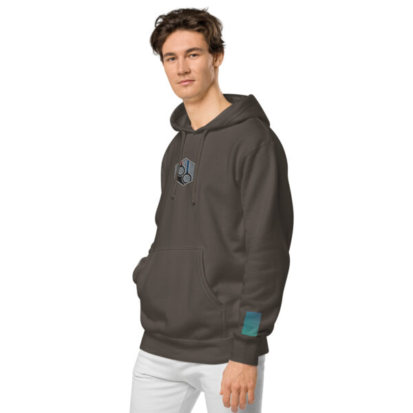 Unisex embroidered logo pigment-dyed hoodie - Image 9