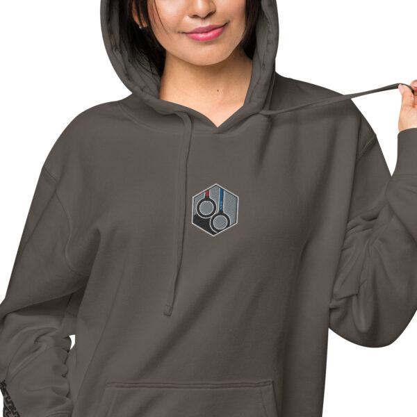 Unisex embroidered logo pigment-dyed hoodie - Image 6