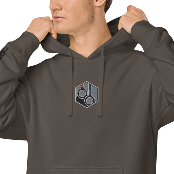 Unisex embroidered logo pigment-dyed hoodie - Image 12