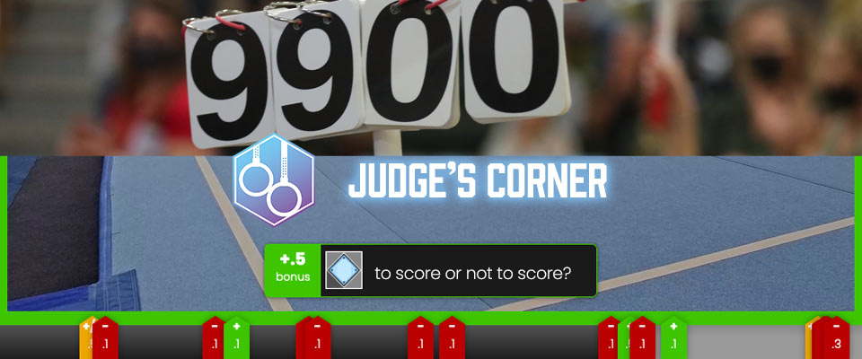 judges corner - to score or not to score